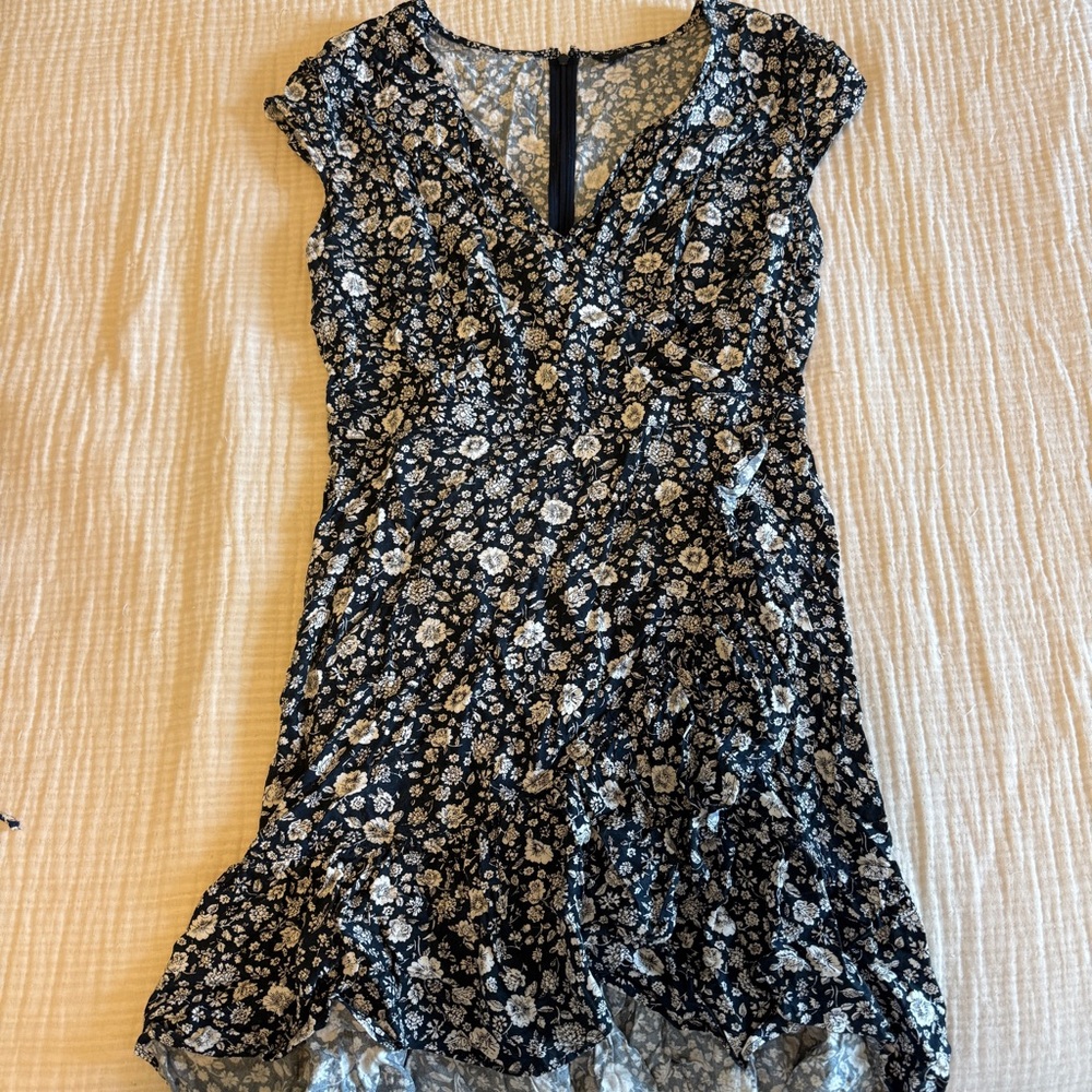 J Crew Navy Floral Dress